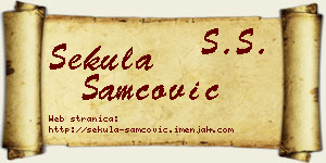 Sekula Samčović vizit kartica